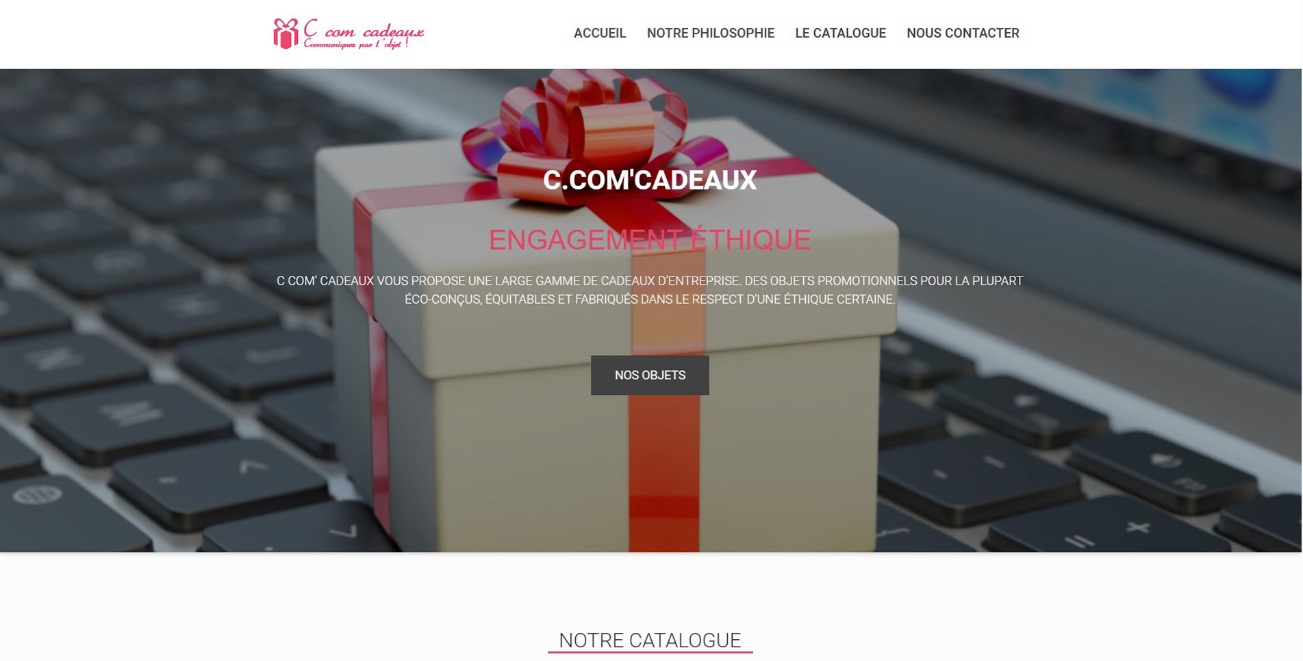 Page d'accueil du site Cadeaux pro. Goodies et objets promotionnels pour toutes vos opérations de communication : salons, événements, cadeaux de fin d’année