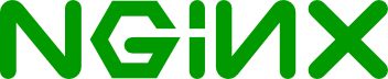 Logo de Nginx. Le nom est écrit en vert.
